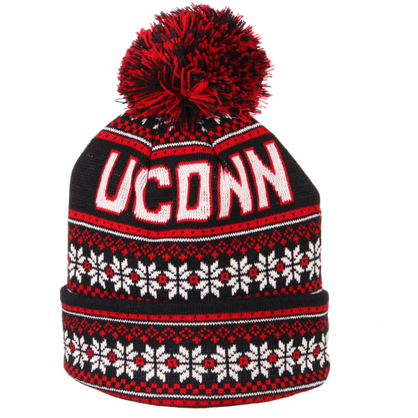 UCONN Huskies Zephyr Blitzen Cuffed Pom Knit Hat