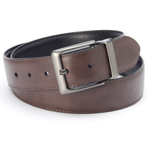 LEVI'S Men's 38mm Reversible Leather Belt with Logo Shank - Bob’s Stores