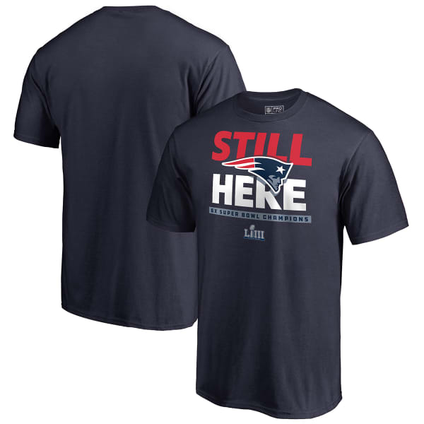 NEW ENGLAND PATRIOTS Men's Super Bowl LIII 6X Champions Short-Sleeve Still Here Tee