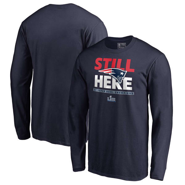 NEW ENGLAND PATRIOTS Men's Super Bowl LIII 6X Champions Long-Sleeve Still Here Tee