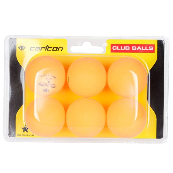 CARLTON Club Table Tennis Balls, 6-Pack