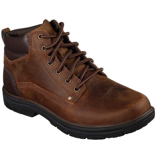 SKECHERS Men's Segment Garnet Round Toe Lace Up Boots, Relaxed fit