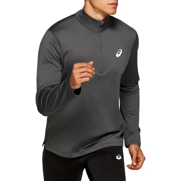 ASICS Men's Silver Winter 1/2-Zip Top