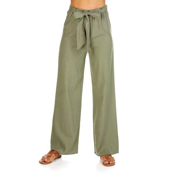 AMBIANCE Juniors' Linen Palazzo Pant