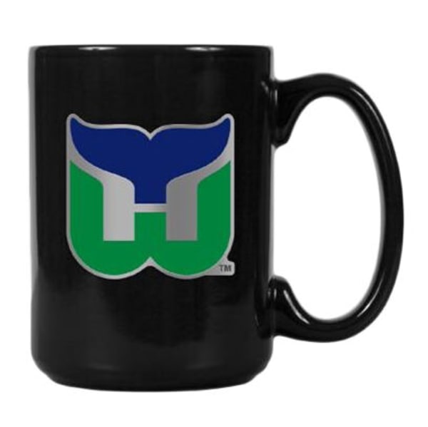 HARTFORD WHALERS 3D Metal Emblem Mugs, Set of 2