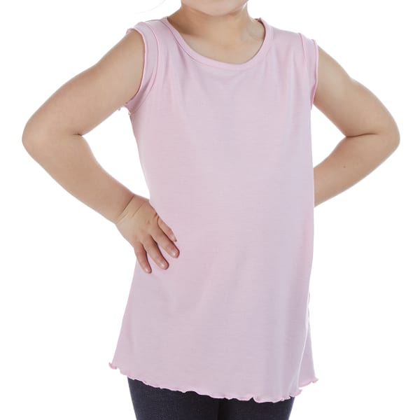 POOF Girls' Sleevelss Ruffle Hem Tank