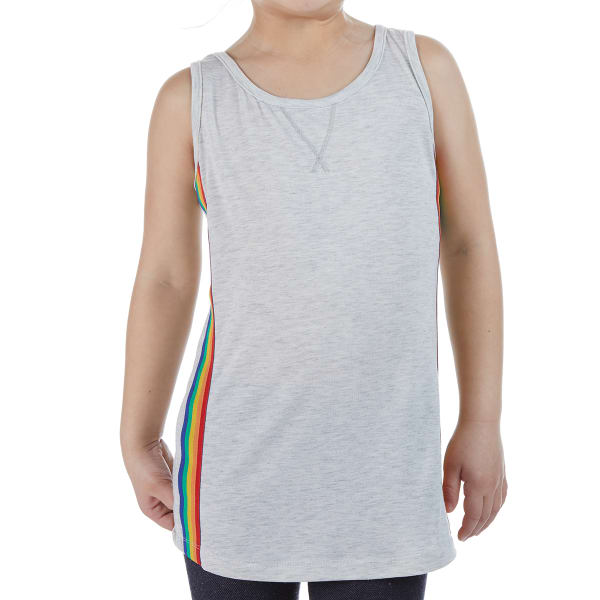 POOF Girls' Sleeveless Side Stripe Tank