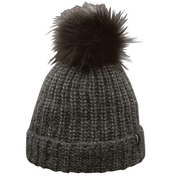 SCREAMER Woman’s Wool Blend Cuffed Knit Hat with Pom