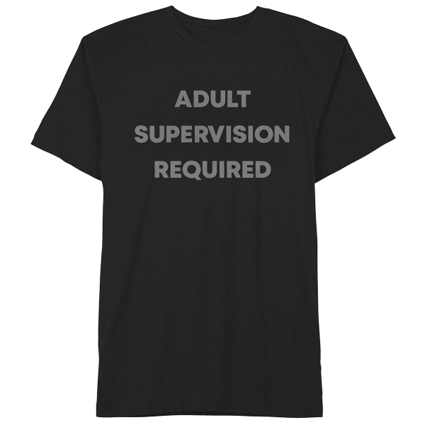 WELL WORN Guys' Adult Supervision Required Short-Sleeve Graphic Tee