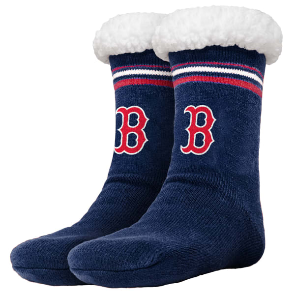 BOSTON RED SOX Unisex Logo Tall Footy Slippers