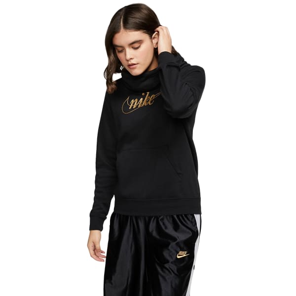 NIKE Women's Glitter Logo Pullover Hoodie