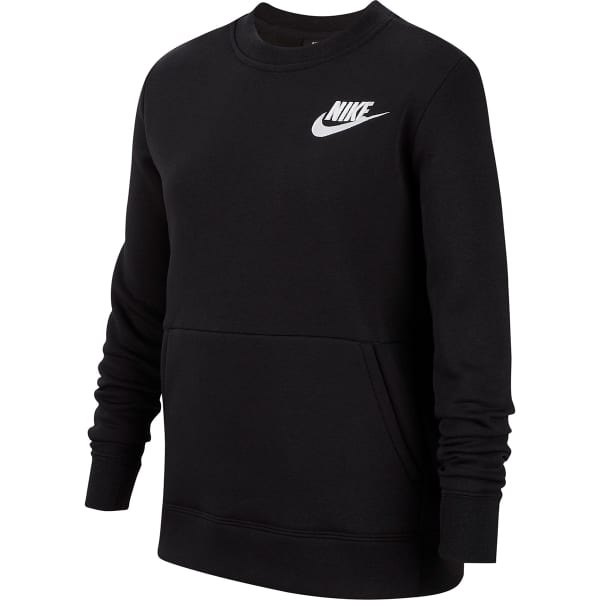 NIKE Girls' Crew Neck Pullover Fleece Top