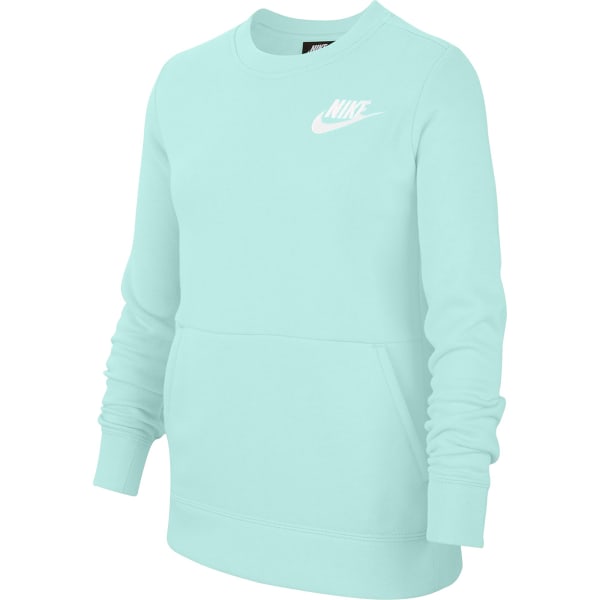 NIKE Girls' Crew Neck Pullover Fleece Top