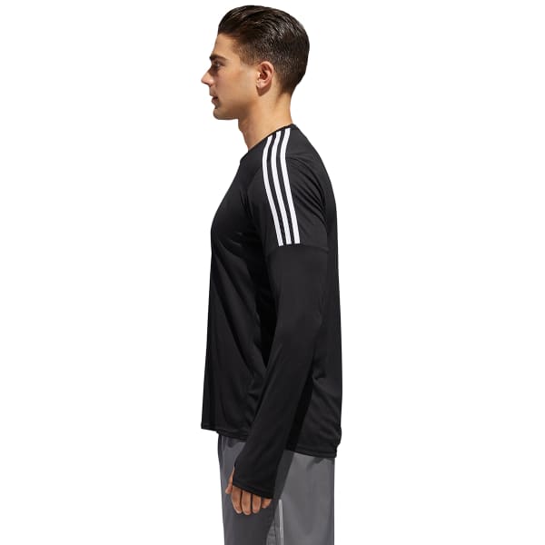 ADIDAS Men's 3-Stripes Long-Sleeve Running Tee