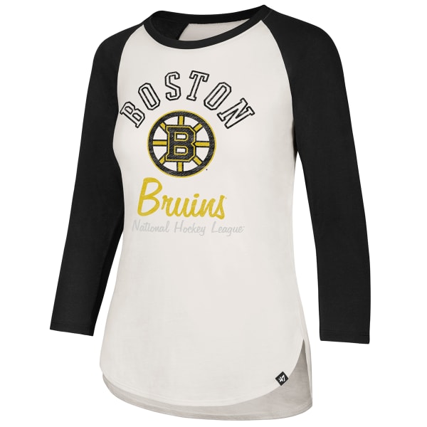 BOSTON BRUINS Women's Long-Sleeve Arch Script Splitter Raglan Shirt