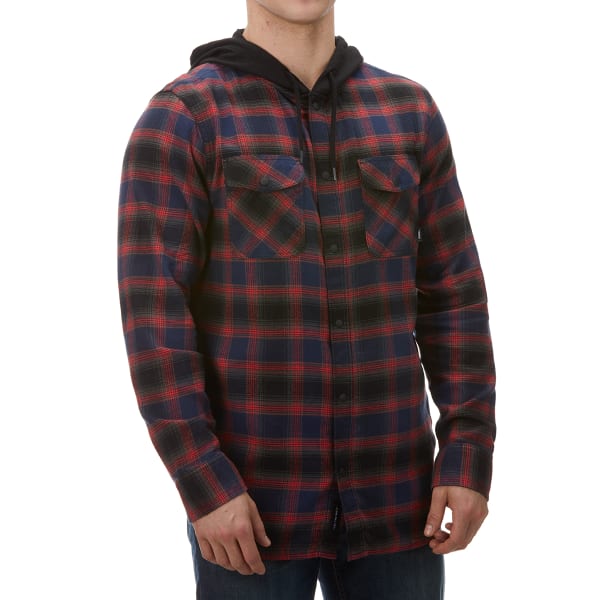 VANS Men's Long-Sleeve Parkway Hooded Flannel Shirt