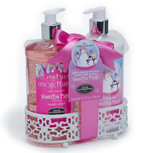 TRI COASTAL DESIGN Vanilla Frost Scented Soap and Hand Cream Fancy Caddy Gift Set