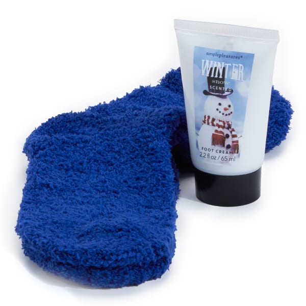 TRI COASTAL DESIGN Ultra Plush Socks and Foot Cream Gift Set