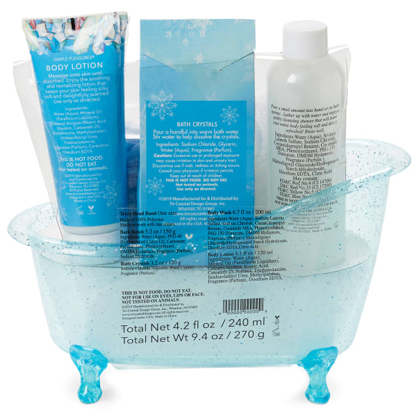 TRI COASTAL DESIGN Glitter Infused Bath Tub Gift Set