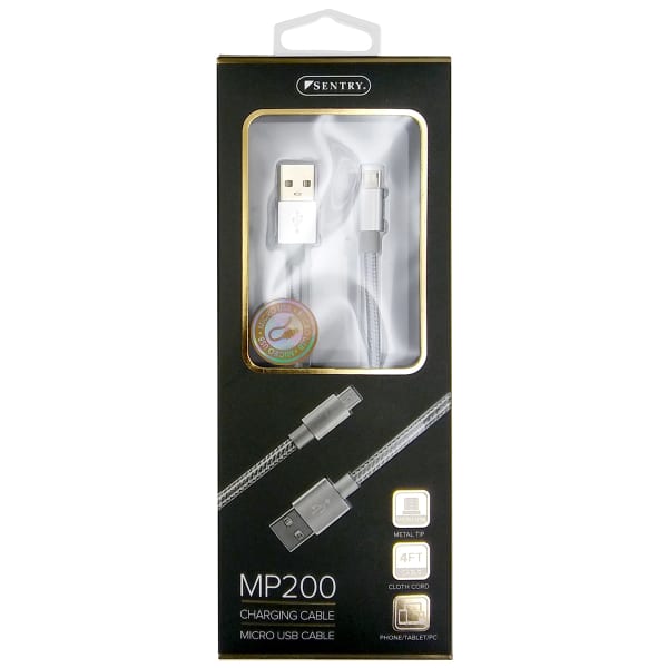 SENTRY Mp200 Micro USB 4-ft Charging Cable