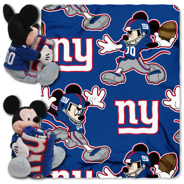 NEW YORK GIANTS Disney NFL Mickey Mouse Hugger with Throw Blanket