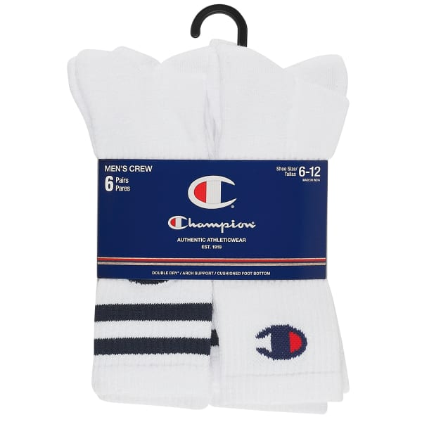 Champion Men's Socks, Ankle Socks, Cushioned Athletic Socks, 6