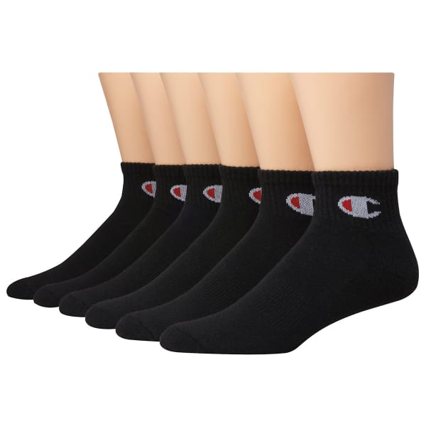 CHAMPION Men's Logo Ankle Socks, 6-Pack
