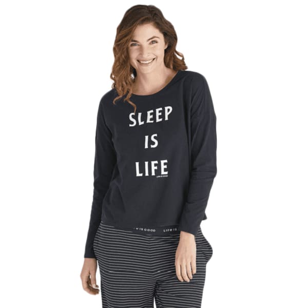 LIFE IS GOOD Women's Snuggle Up Long-Sleeve Sleep Shirt