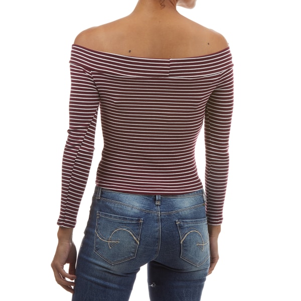 AMBIANCE Juniors' Long-Sleeve Rib Knit Top