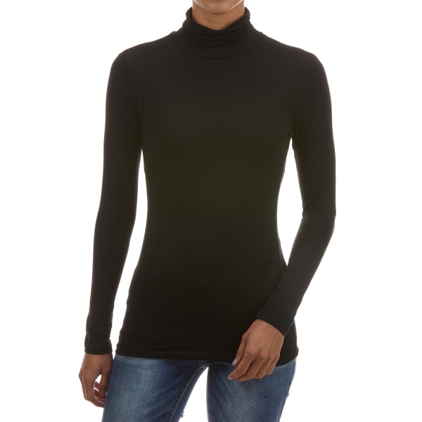 AMBIANCE Juniors' Mock Neck Long-Sleeve Top