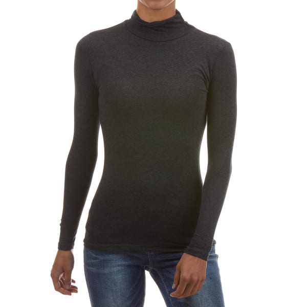 AMBIANCE Juniors' Mock Neck Long-Sleeve Top