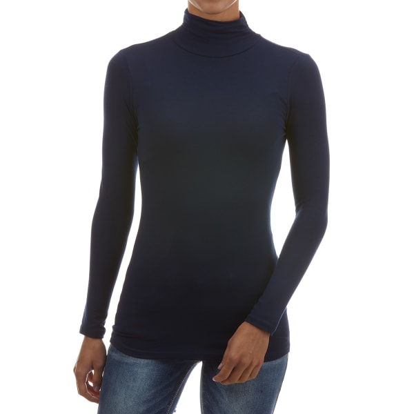 AMBIANCE Juniors' Mock Neck Long-Sleeve Top