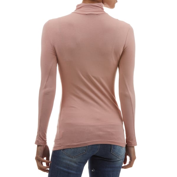 AMBIANCE Juniors' Mock Neck Long-Sleeve Top