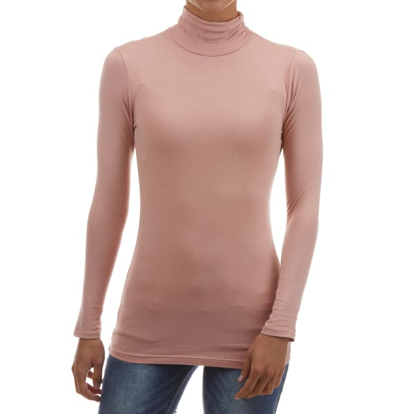 AMBIANCE Juniors' Mock Neck Long-Sleeve Top