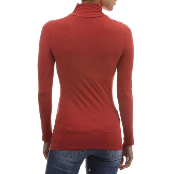 AMBIANCE Juniors' Mock Neck Long-Sleeve Top