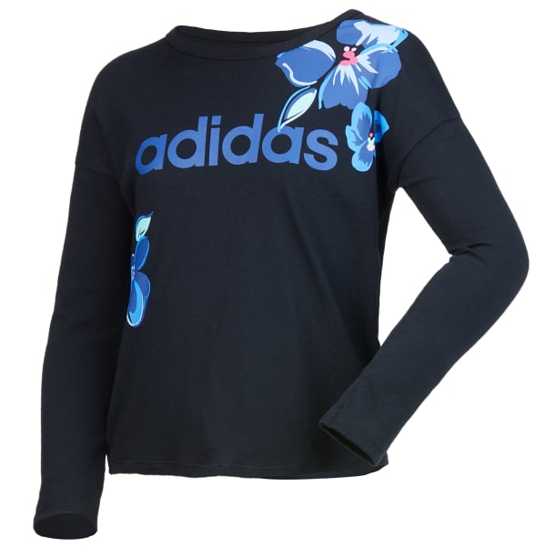 ADIDAS Girls' Long-Sleeve Drop Shoulder Tee