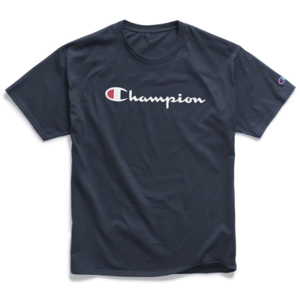 CHAMPION Men's Classic Script Logo Graphic Short-Sleeve Tee