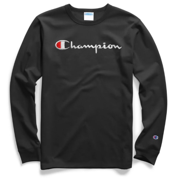 CHAMPION Men's Classic Script Logo Graphic Long-Sleeve Tee