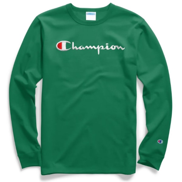 CHAMPION Men's Classic Script Logo Graphic Long-Sleeve Tee