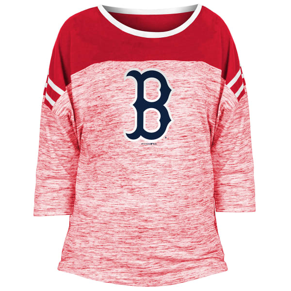 BOSTON RED SOX Women's Space Dye 3/4-Sleeve Tee