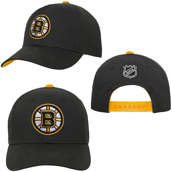 BOSTON BRUINS Kids' Precurved Flatbrim Snapback Adjustable Hat