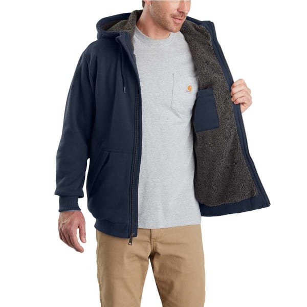 CARHARTT Men's Rain Defender Rockland Sherpa-Lined Full-Zip Hoodie, Extended Sizes