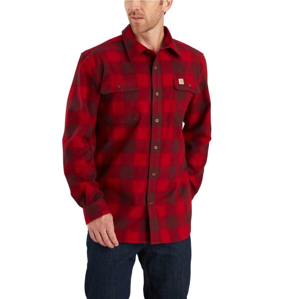 CARHARTT Men's Hubbard Flannel Long-Sleeve Shirt, Extended Sizes