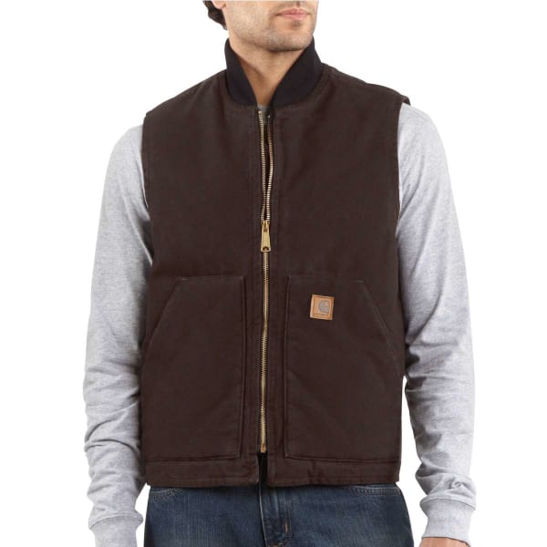 CARHARTT Men's Sandstone Vest, Extended Sizes