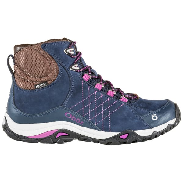 OBOZ Women's Sapphire Mid B-Dry Waterproof Hiking Boots, Wide