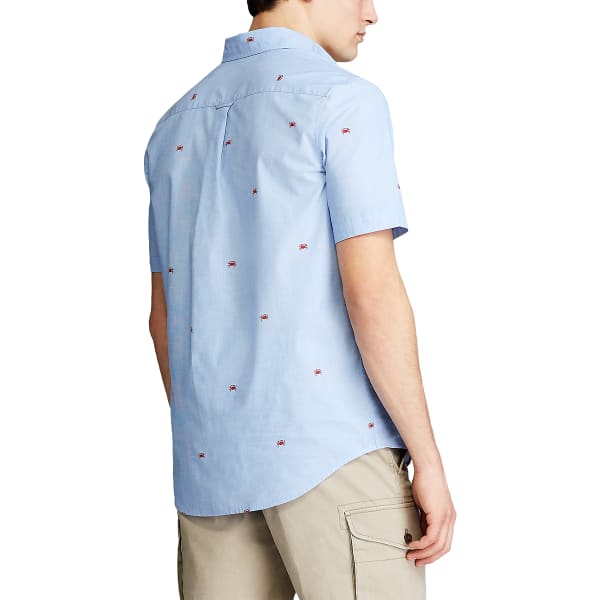 CHAPS Men's Crab Print Short-Sleeve Woven Shirt