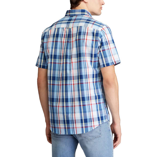 CHAPS Men's Plaid Short-Sleeve Woven Shirt