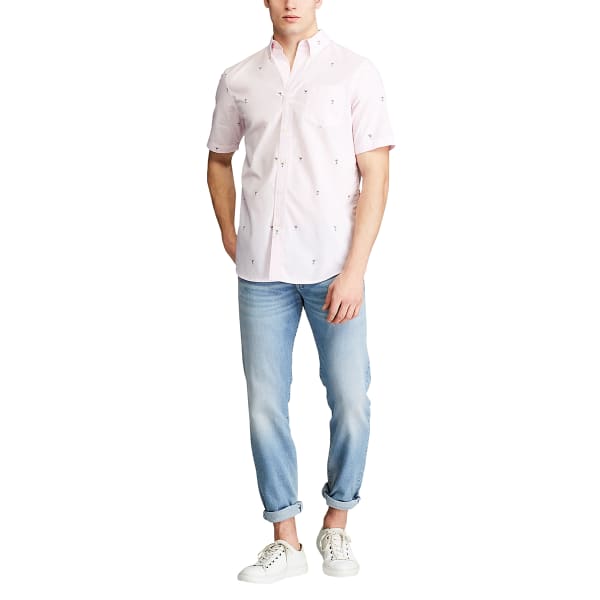 CHAPS Men's Short-Sleeve Easy Care Button-Down Shirt