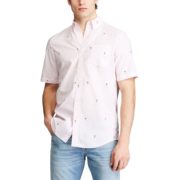 CHAPS Men's Short-Sleeve Easy Care Button-Down Shirt