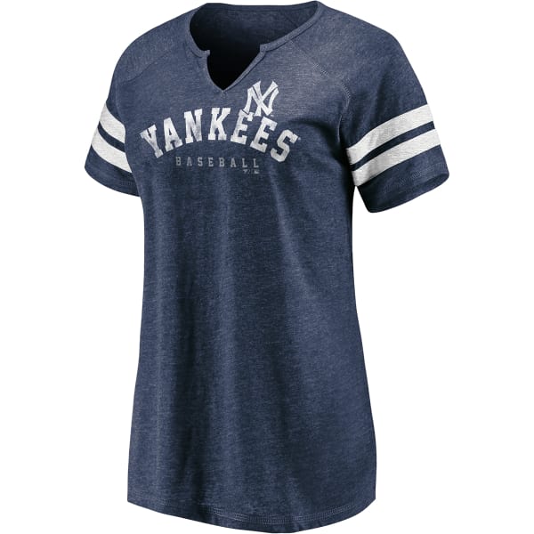 NEW YORK YANKEES Women's Notch-Neck Short-Sleeve Tee